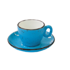 Espressokopper-blå-7 cl- iris-dot