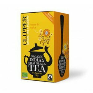 økologisk indian chai sort te fra Clipper.