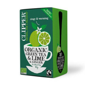 økologisk te fra clipper med lime og ingefær