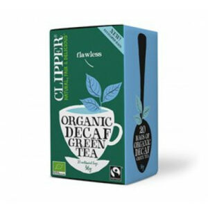 økologisk koffeinfri grøn te fra Clipper.