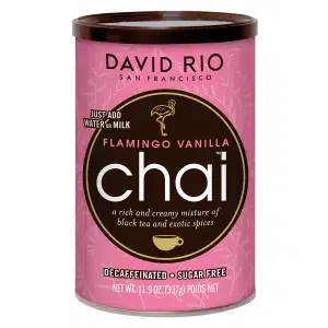 David Rio Flamingo Vanilla Chai, sukkerfri og koffeinfri – 337 g.
